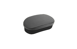Domed Oval Tube Insert Glides 75x40mm